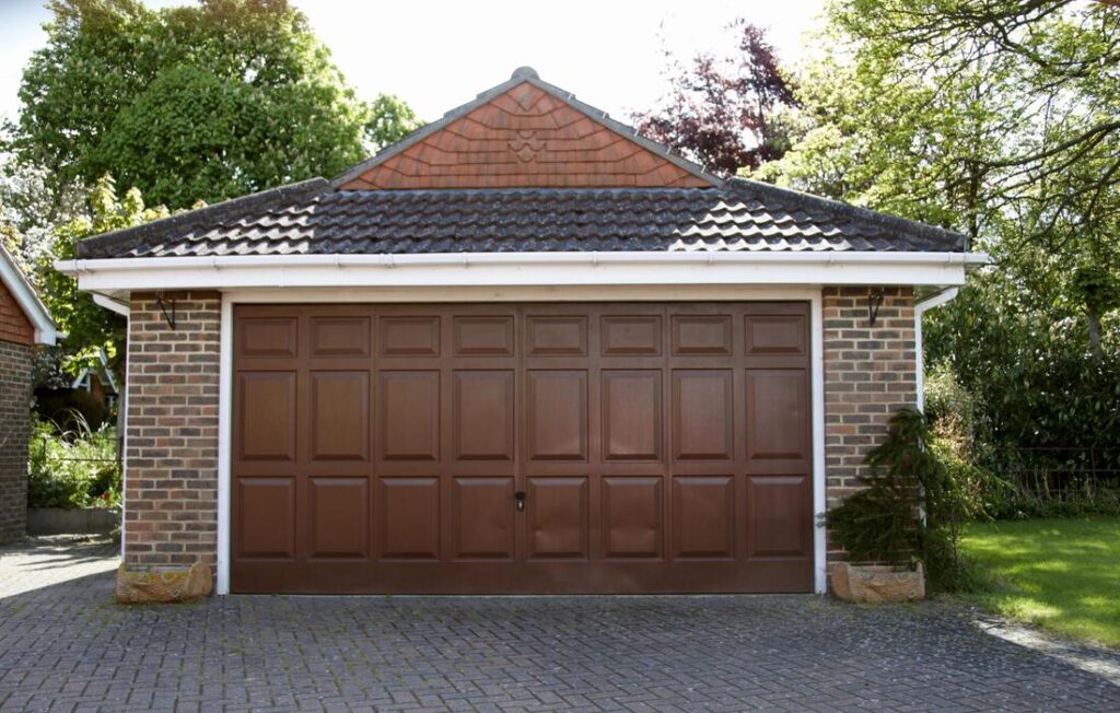 a vintage garage door